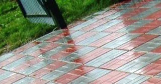 Профессиональная укладка цементной тротуарной плитки в Сланцах в октябре